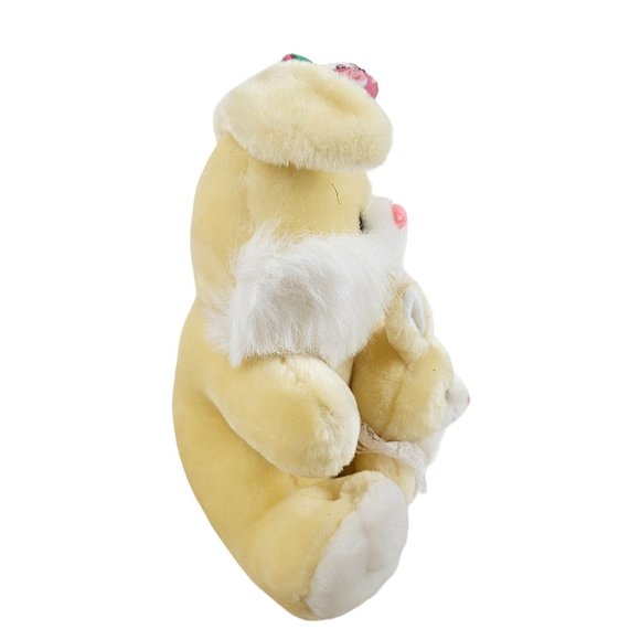 D & K Stores Bunny Rabbit Plush Mom Baby Yellow Stuffed Animal Bow Easter 10 in - Picture 4 of 8